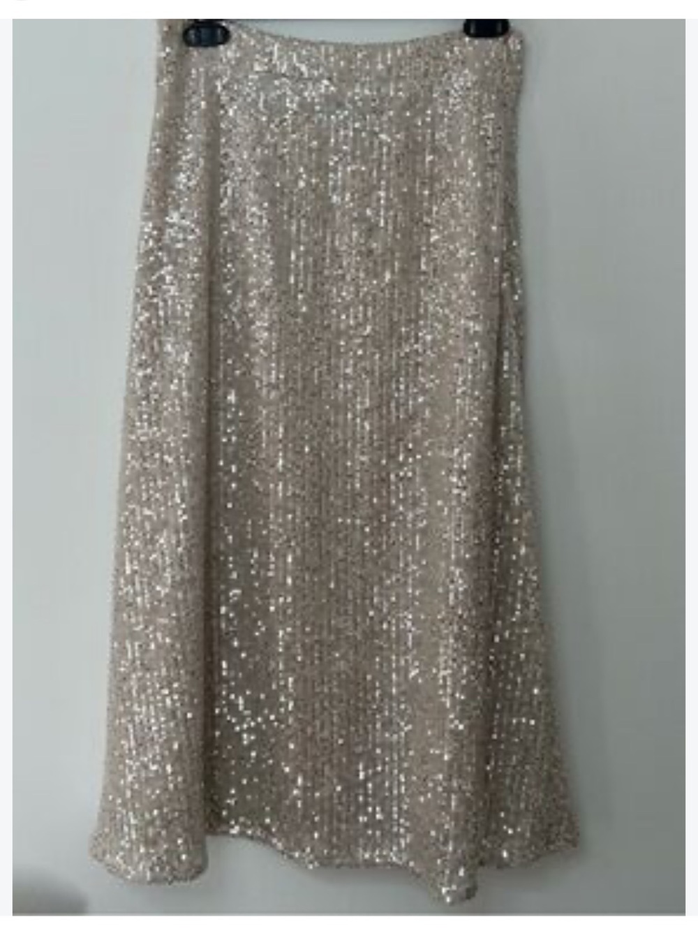 Dynamite Sequined lined mini/maxi Skirt in Champagne Gold XS